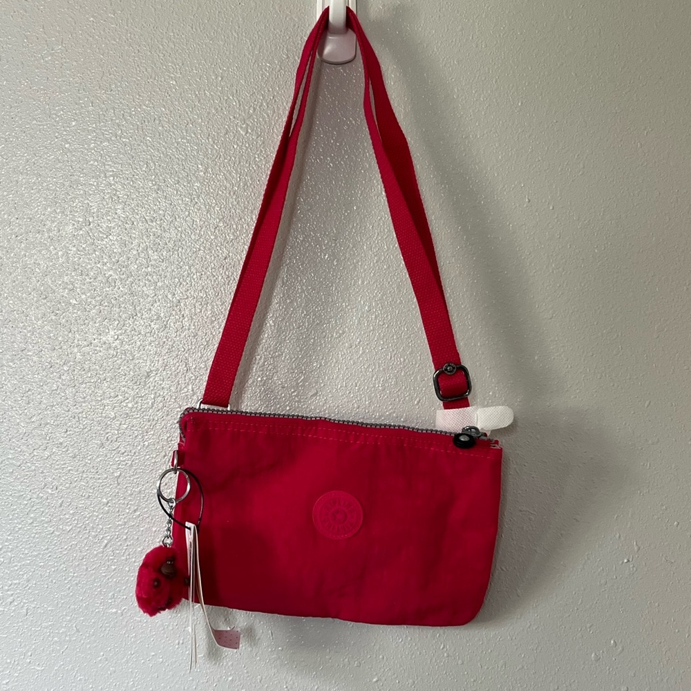 Kipling Red single zip purse